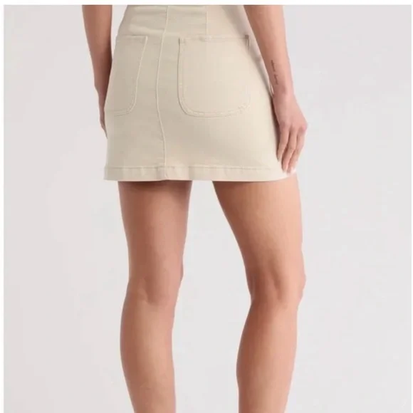 AG Cream Jean Mini Skirt - Picture 2 of 13